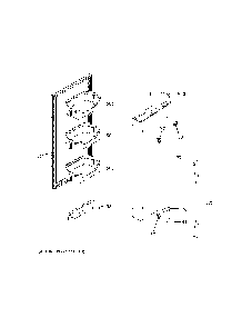 Fresh Food Door - Rh Diagram and Parts List for GYE18JYLBFFS  General Electric Refrigerator