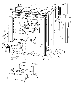 Fresh Food Door Diagram and Parts List for TBX25RLG  General Electric Refrigerator