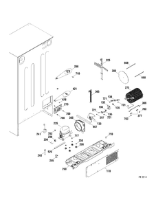 SYSTEM PARTS Diagram and Parts List for GSR23YBWASS  General Electric Refrigerator