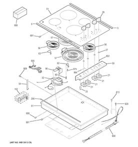 Part Location Diagram of WB62X49989 GE FRAME MAINTOP ASM