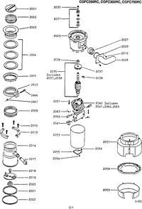 DISPOSALL Diagram and Parts List for CGFC300RC  General Electric Food Waste Disposer