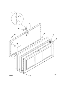 DOOR Diagram and Parts List for FCM7DMHWH  General Electric Freezer