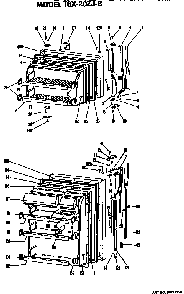 Doors Diagram and Parts List for TBX20ZJB  General Electric Refrigerator