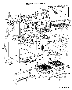 Cabinet Parts Diagram and Parts List for CTX23EHC  Hotpoint Refrigerator