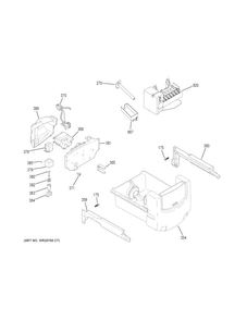 Ice Maker & Dispenser Diagram and Parts List for GSS25GSHFCSS  General Electric Refrigerator