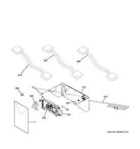 Part Location Diagram of 31-16655-5 GE Installation instructions