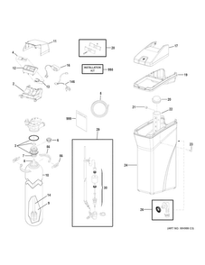 Part Location Diagram of WS35X10065 GE INSTALLATION KIT