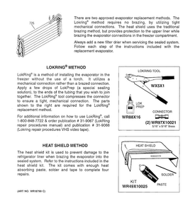 Evaporator Instructions Diagram and Parts List for GTH18DBDLRWW  General Electric Refrigerator