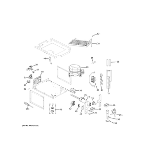 Machine Compartment Diagram and Parts List for UCC15NPRDII  General Electric Ice Maker