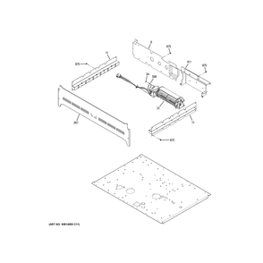 Center Spacer Diagram and Parts List for CTD90DP2N4S1  General Electric Wall Oven