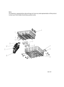 RACKS Diagram and Parts List for GDWF700V01BB  General Electric Dishwasher