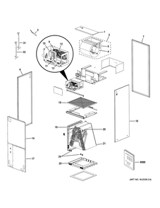 Commercial Air Conditioner Diagram and Parts List for UUY24ZGDAB2  General Electric Air Conditioner