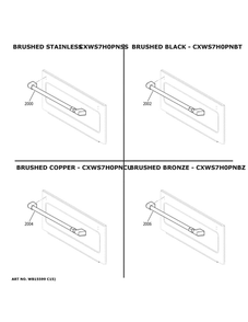 Cafe Customization Diagram and Parts List for CKS70DP2N2S1  General Electric Wall Oven