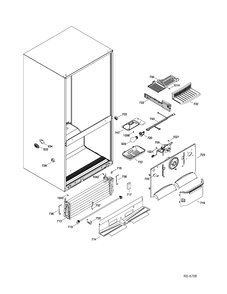 FZ FUNCTIONAL PARTS Diagram and Parts List for GDRC0KBXARWW  General Electric Refrigerator