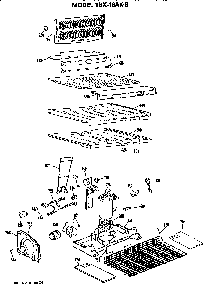 Unit Parts Diagram and Parts List for TBX18AKBL  General Electric Refrigerator