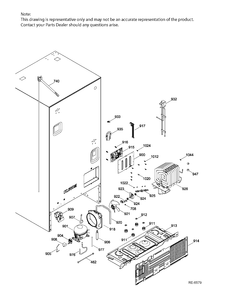 SEALED SYSTEM & MOTHERBOARD Diagram and Parts List for PNE21KGKAKWW  General Electric Refrigerator
