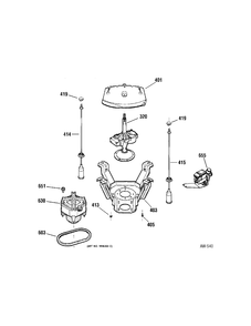 MOTOR Diagram and Parts List for 56251B1WW  General Electric Washer