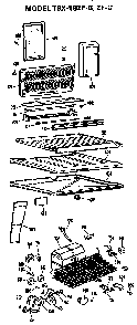 Unit Parts Diagram and Parts List for TBX18ZFB  General Electric Refrigerator
