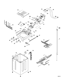 CONTROLS-CABINET Diagram and Parts List for PTAN9150MWW0  General Electric Washer