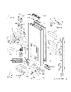 Dispenser door Diagram and Parts List for CYE22UP2MES1  General Electric Refrigerator