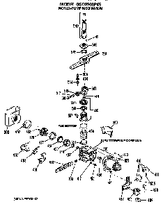 Motor/pump Diagram and Parts List for GSD2800P45  General Electric Dishwasher