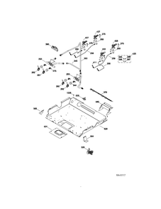 GAS & BURNER PARTS Diagram and Parts List for P2S968SER2SS  General Electric Range