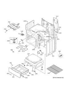 Body Parts Diagram and Parts List for JB258DM5WW  General Electric Range