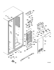 FZ SECTION Diagram and Parts List for PIR23MGTABV  General Electric Refrigerator