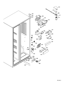 FF FUNCTIONAL PARTS Diagram and Parts List for GSRS5KLZDFSS  General Electric Refrigerator