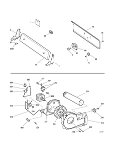 CONTROLS-DRIVE Diagram and Parts List for GCMX100EM2WW  General Electric Dryer