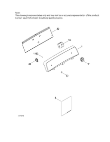 Part Location Diagram of WW03L00292 GE REAR PANEL