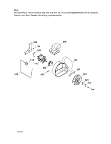 Blower And Drive Asm Diagram and Parts List for PSKS333EB3WW  General Electric Dishwasher