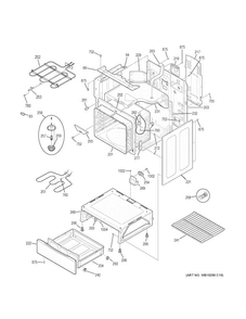 Body Parts Diagram and Parts List for JB655DK1CC  General Electric Range