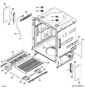 BODY PARTS 2 Diagram and Parts List for ZDT870SIF0II  General Electric Dishwasher