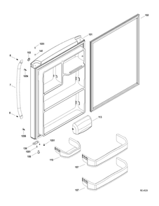 FF DOOR Diagram and Parts List for GBRS0HBXCRSS  General Electric Refrigerator