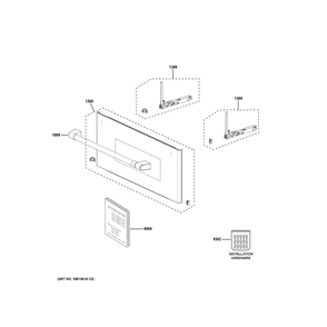 Door Parts 4 Diagram and Parts List for CSB913P2V1S1  General Electric Microwave