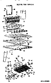 Unit Parts Diagram and Parts List for TBX18AGB  General Electric Refrigerator
