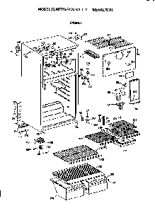 Cabinet Diagram and Parts List for MTT16EAXLRWH  General Electric Refrigerator