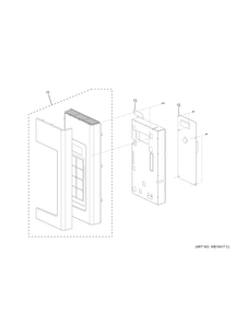 Control Parts Diagram and Parts List for JNM3163RJ1SS  General Electric Microwave