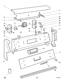 BACKGUARD Diagram and Parts List for 12771-1  General Electric Range
