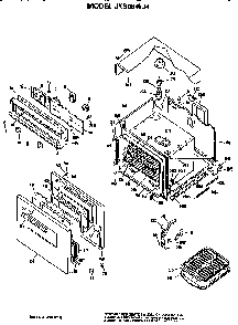 Replacement Parts Diagram and Parts List for JKS06J4  General Electric Wall Oven