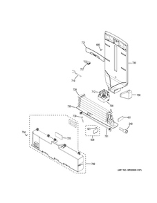 FRESH FOOD SECTION Diagram and Parts List for GFE26GSKGSS  General Electric Refrigerator