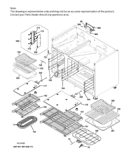 OVEN CAVITY PARTS Diagram and Parts List for ZDP486NDP8SS  General Electric Range