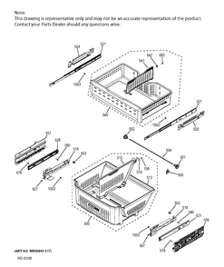 FZ SHELVES Diagram and Parts List for PYE22PSHISS  General Electric Refrigerator