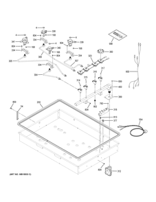 GAS & BURNER PARTS Diagram and Parts List for JGP3030DL1BB  General Electric Cooktop