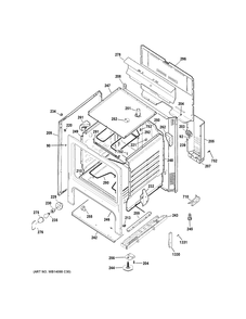 BODY PARTS Diagram and Parts List for RB526DH2CC  General Electric Range