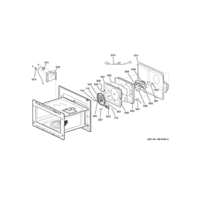 Interior Parts Diagram and Parts List for PT7800SHBSS  General Electric Microwave Oven Combo