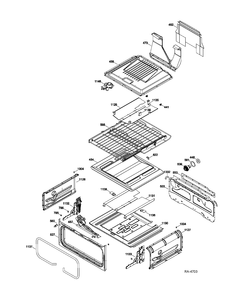 CHASSIS UPPER ASM, Diagram and Parts List for PCGB995SET1SS  General Electric Range