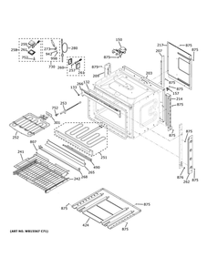 Part Location Diagram of WB44X41047 GE ELEMENT BROIL ASM