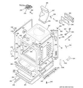 Body Parts Diagram and Parts List for RGB745DEP6CT  Hotpoint Range